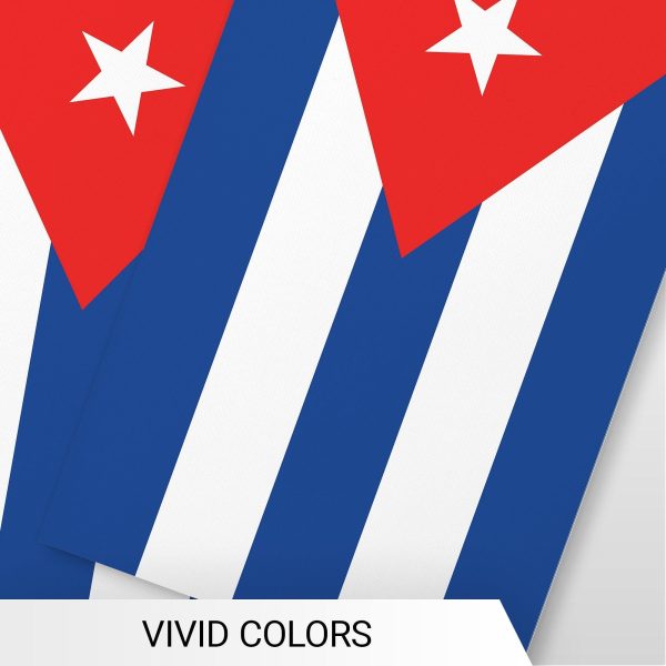 G128 Cuba Cuban Bunting Banner | Flag 8.2 x 5.5 Inch, Full String 33 Feet | Printed 150D Polyester, Decorations For Bar, School, Festival Events Celebration - Image 6