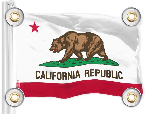 G128 Combo Pack: American USA Flag 3x5 Ft & California CA State Flag 3x5 Ft | Both LiteWeave Pro Series Printed 150D Polyester, 4 Corner Brass Grommets, Perfect For Balcony/Wall - Image 2