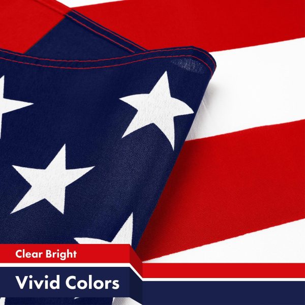 G128 Combo Pack: American USA Flag 3x5 Ft & California CA State Flag 3x5 Ft | Both LiteWeave Pro Series Printed 150D Polyester, 4 Corner Brass Grommets, Perfect For Balcony/Wall - Image 7