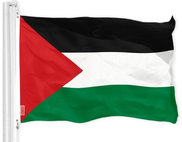 G128 Combo Pack: USA American Flag 3x5 Ft 150D Printed Stars & Palestine Flag 3x5 Ft 150D Printed - Image 2