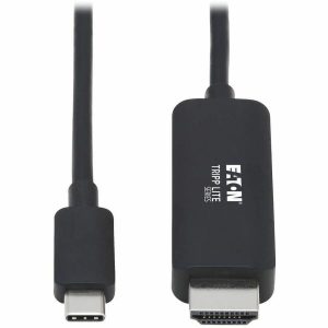 Eaton Tripp Lite Series USB-C to HDMI Adapter Cable (M/M), 4K, 4:4:4, Thunderbolt 3 Compatible, Black, 3 ft. (0.9 m)