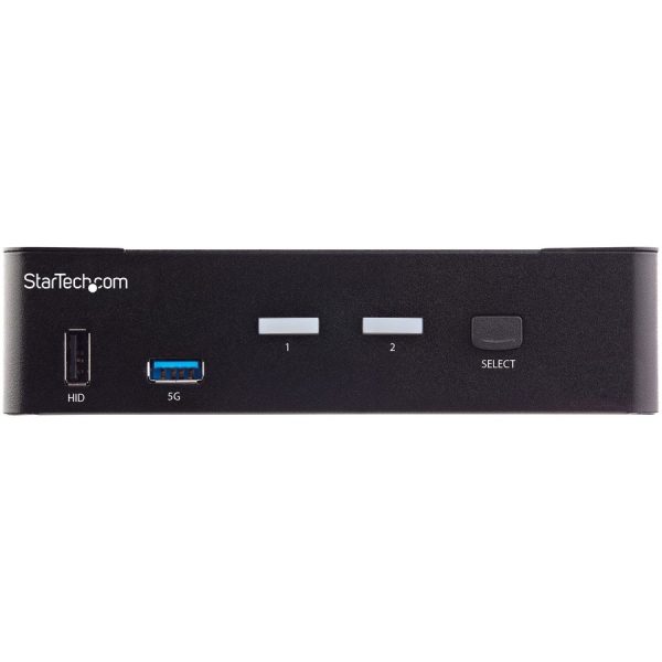 StarTech.com 2 Port HDMI KVM Switch 4K 60Hz UHD HDR, HDMI 2.0 Single Monitor, 2 Port USB 3.0 Hub, 4x USB HID, Audio, Hotkey Switching, TAA - Image 4