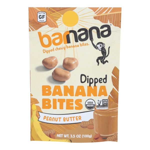 Barnana Chewy Banana Bites - Organic Peanut Butter - Case of 12 - 3.5 oz. - Image 2