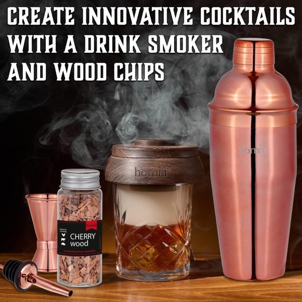 Bartender Kit with Bamboo Stand Bar Set with Cocktail Shaker Bartending Kit with Essential Bar Accessory Tools 13 pcs Pink Gold - Image 4