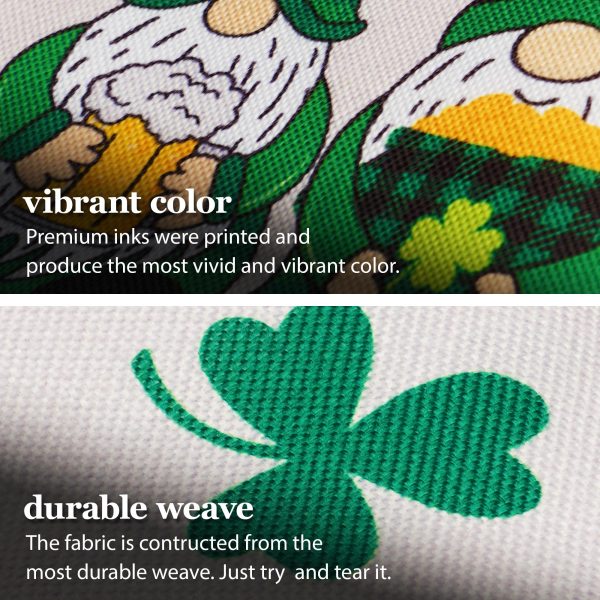G128 Combo Pack: Garden Flag Stand Black 36 in x 16 in & Garden Flag Happy St. Patrick's Day Decoration Decoration Three Leprechaun Gnomes 12"x18" Double-Sided Burlap Fabric - Image 6