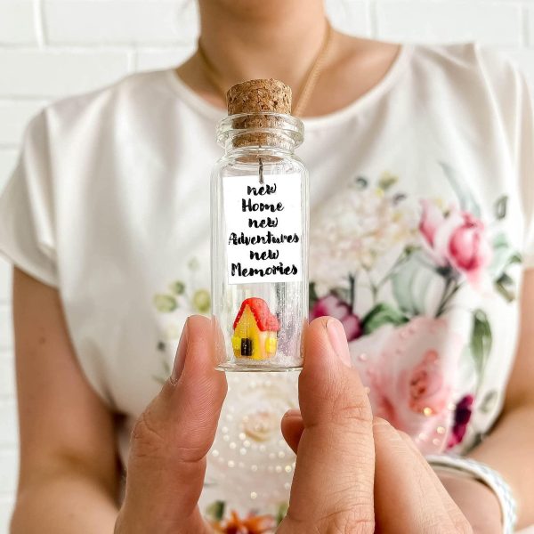 Tiny Magical Message in a Bottle Gift Idea   Classy Inspirational Gifts for Him and Her   Unique Presents for Women and Men (Colorful House   New Home New Adventures New Memories Gift Bottle) - Image 4