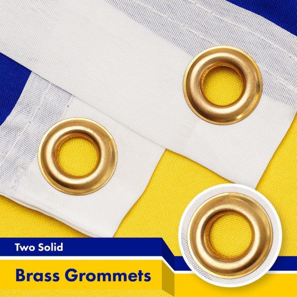 G128 5 Pack: Bosnia and Herzegovina Flag | 3x5 Ft | LiteWeave Pro Series Printed 150D Polyester | Country Flag, Vibrant Colors, Brass Grommets, Thicker and More Durable Than 100D 75D Poly - Image 2