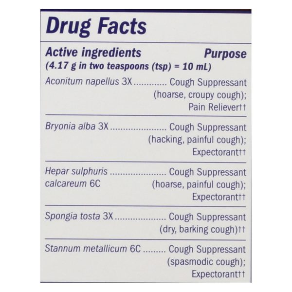Boericke and Tafel - Cough and Bronchial Syrup - 8 fl oz - Image 2
