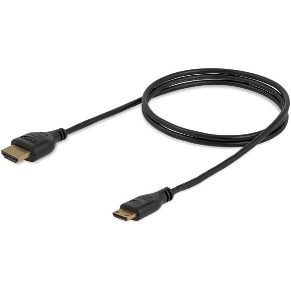 StarTech.com 3ft Mini HDMI to HDMI Cable with Ethernet, 4K 30Hz High Speed Slim Mini HDMI 1.4 (Type-C) Device to HDMI Adapter Cable/Cord - Image 4