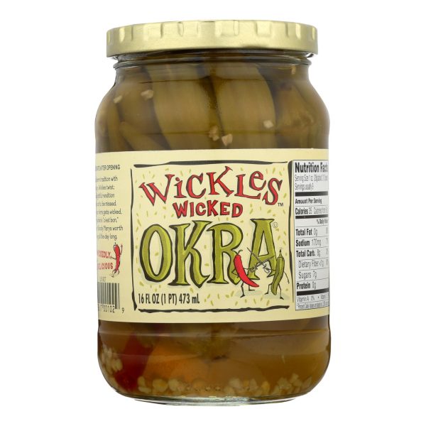 Wickles Wicked Okra  - Case of 6 - 16 FZ - Image 2