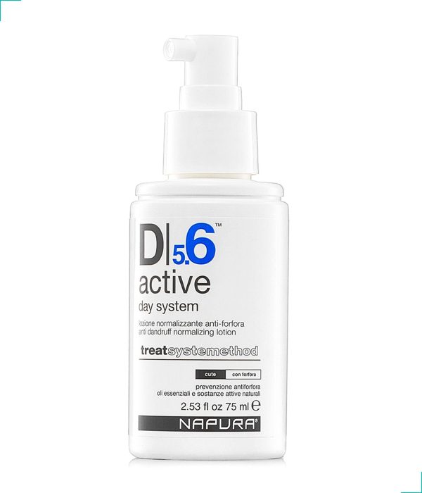 D5.6 Professional Anti Dandruff Treatment with Tea Tree Oil Salicylic Acid and Zinc (2.53 fl oz)   Natural Itchy Scalp Lotion Relief for Women and Men