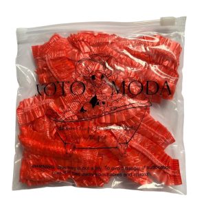Sphynx Cat & Small Pet Shower Caps 20pcs   Waterproof Adjustable Bath Protection for Grooming & Ear Safety (Red)