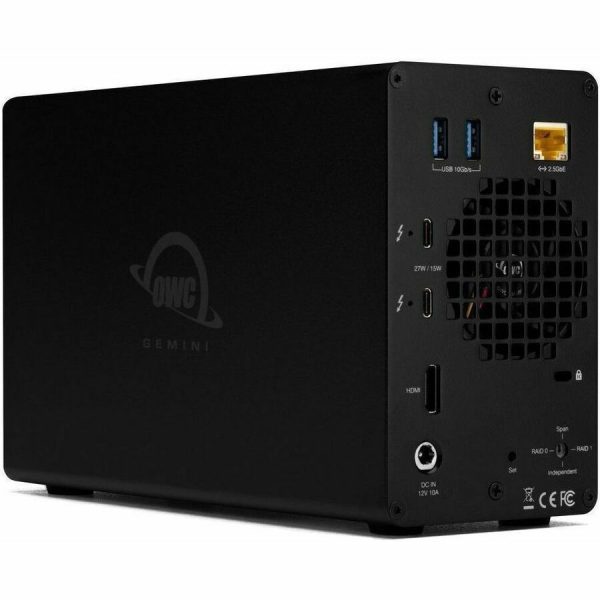 OWC 12TB Gemini Thunderbolt (40Gb/s) Dock And Dual-Drive HDD RAID External Storage Solution - Image 2