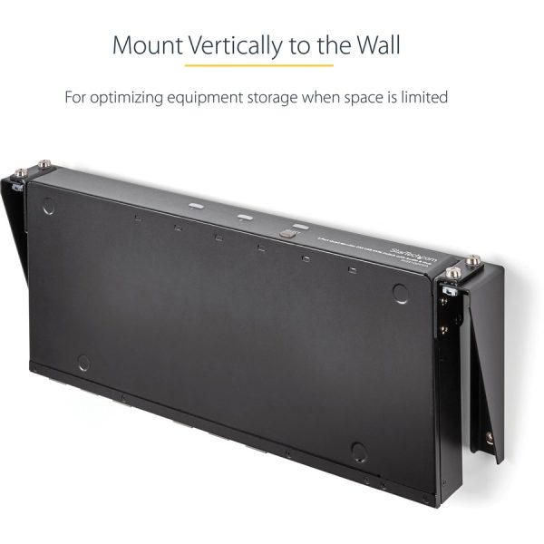 StarTech.com 1U 19in Steel Vertical Wall Mount Equipment Rack Bracket - Image 4