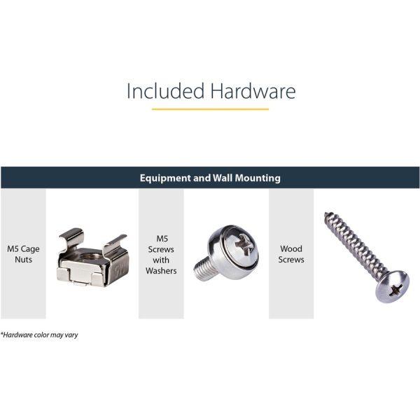 StarTech.com 1U 19in Steel Vertical Wall Mount Equipment Rack Bracket - Image 7