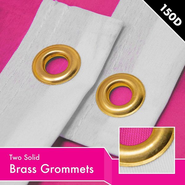 G128 Solid Magenta Color Flag | 3x5 feet | Printed 150D, Indoor/Outdoor, Vibrant Colors, Brass Grommets, Quality Polyester, Much Thicker More Durable Than 100D 75D Polyester - Image 2