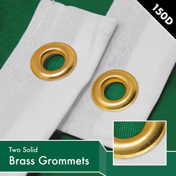 G128 Solid Dark Green Color Flag | 2.5x4 Ft | LiteWeave Pro Series Printed 150D Polyester | Indoor/Outdoor, Vibrant Colors, Brass Grommets, Thicker and More Durable Than 100D 75D Polyester - Image 2