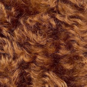 German 100 percent Mohair Fur Fabric for Teddy Bears DIY Backing 100 percent Cotton (5052 Dark Brown Curly) 13.75x9.8 inch