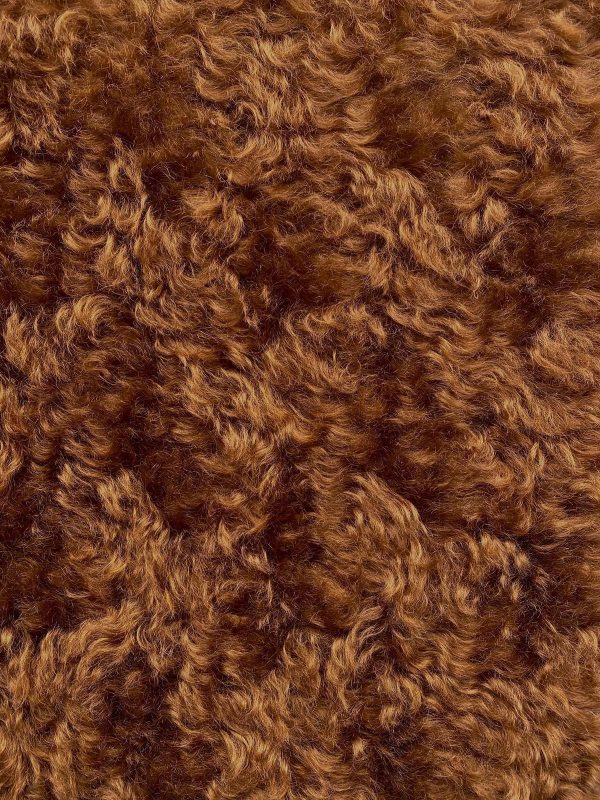 German 100 percent Mohair Fur Fabric for Teddy Bears DIY Backing 100 percent Cotton (5052 Dark Brown Curly) 13.75x9.8 inch - Image 2