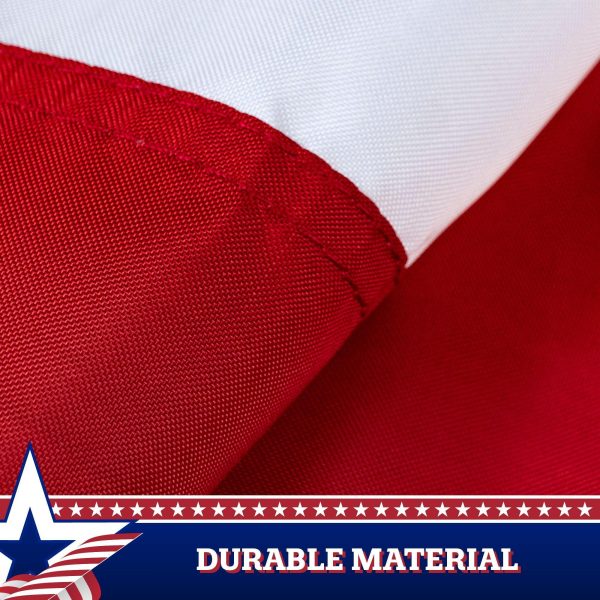 G128 - USA Pleated Fan Flag, 3x6 Feet American USA Bunting Decoration Flags Printed Patriotic Stars & Stripes with Canvas Header and Brass Grommets - Image 4