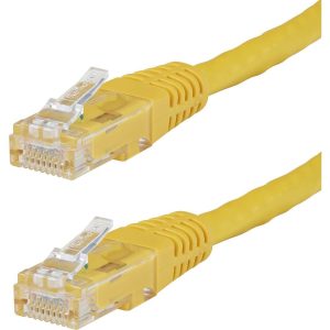 StarTech.com 15ft CAT6 Ethernet Cable - Yellow Molded Gigabit - 100W PoE UTP 650MHz - Category 6 Patch Cord UL Certified Wiring/TIA