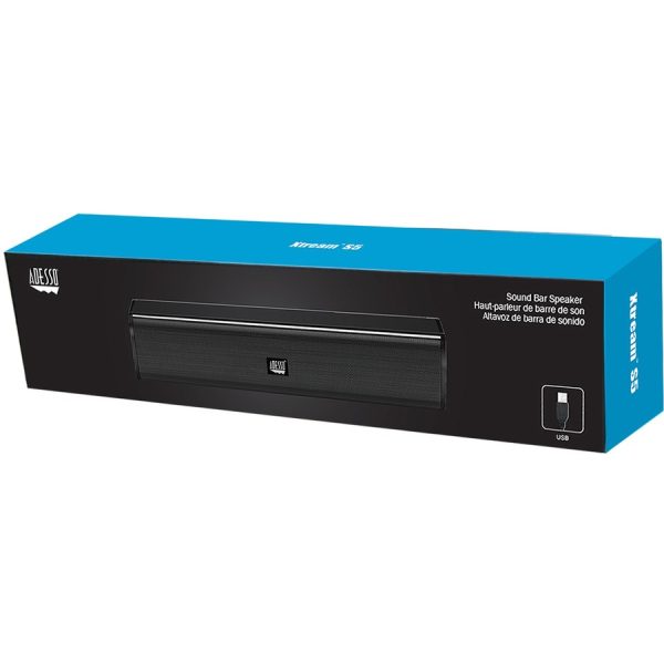 Adesso Xtream S5 USB-Powered Desktop Computer Sound Bar Speaker with Dynamic Sound- 5W x 2 - Portable - Image 5