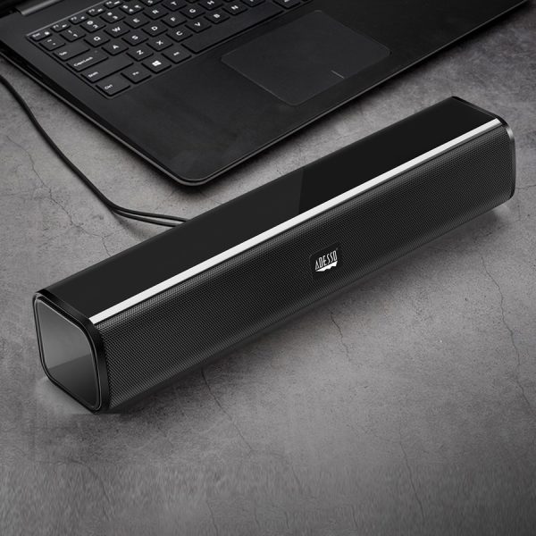 Adesso Xtream S5 USB-Powered Desktop Computer Sound Bar Speaker with Dynamic Sound- 5W x 2 - Portable - Image 7
