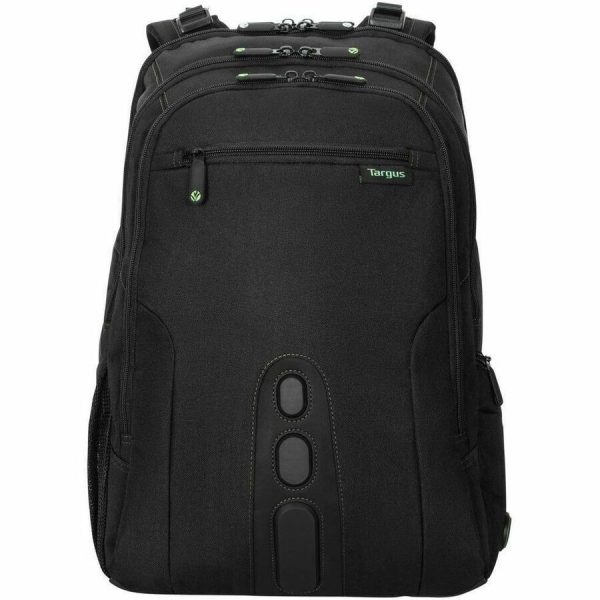 Targus Spruce EcoSmart TBB019US Carrying Case (Backpack) for 17" Notebook - Black, Green - TAA Compliant