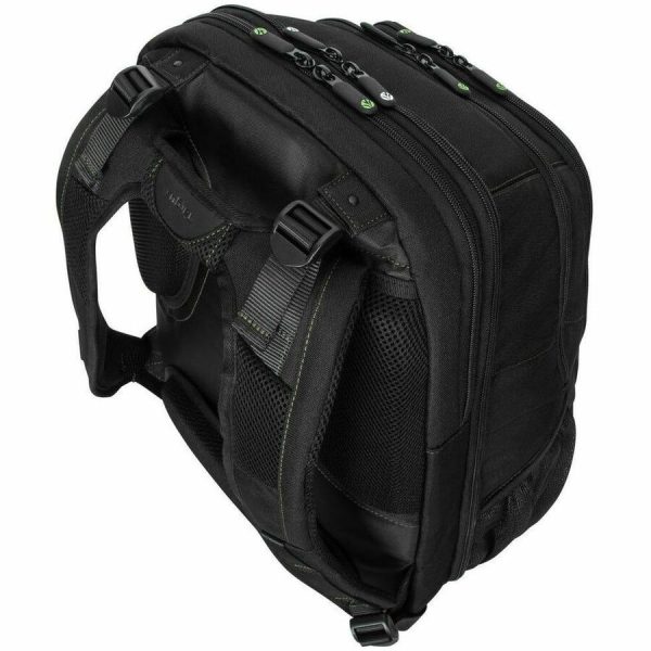 Targus Spruce EcoSmart TBB019US Carrying Case (Backpack) for 17" Notebook - Black, Green - TAA Compliant - Image 2