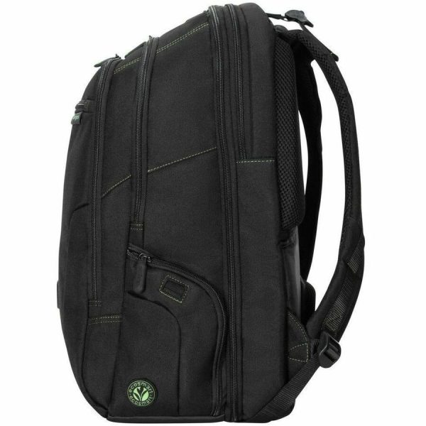 Targus Spruce EcoSmart TBB019US Carrying Case (Backpack) for 17" Notebook - Black, Green - TAA Compliant - Image 5