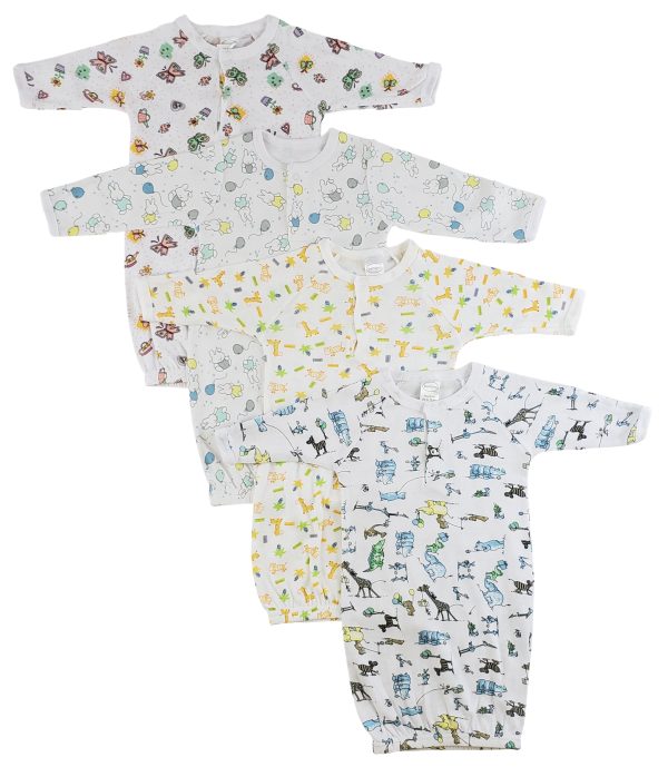 Girls Print Infant Gowns - 4 Pack Cs_0086