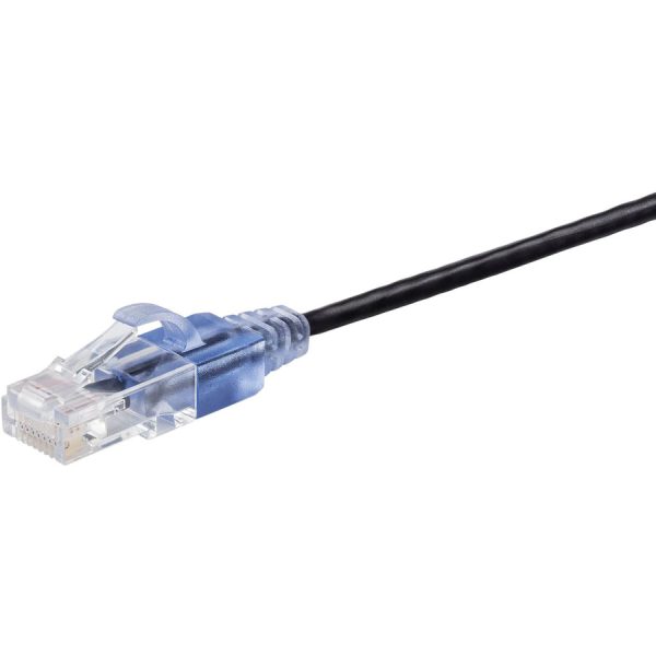 Monoprice 10-Pack, SlimRun Cat6A Ethernet Network Patch Cable, 1ft Black - Image 2