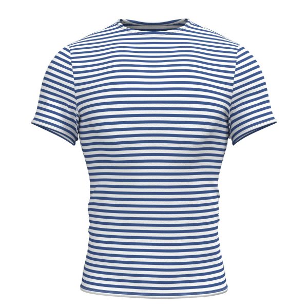 Genuine Striped Short Sleeved T-Shirt Top Cotton Sailor Shirt Light Blue Original Telnyashka S - Image 2