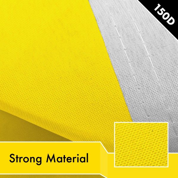 Solid Yellow Color Flag 3x5 Ft 5-Pack Printed 150D Polyester By G128 - Image 4