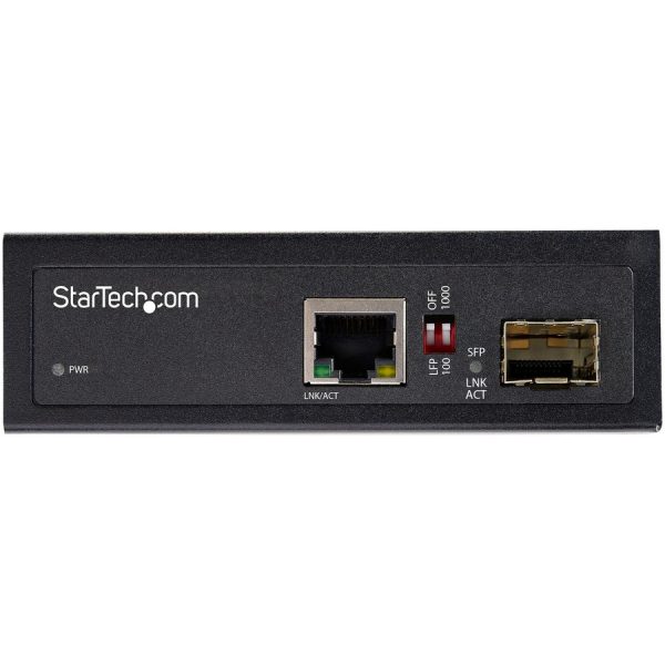 StarTech.com Industrial Fiber to Ethernet Media Converter - 1Gbps SFP to RJ45/CAT6 - SM/MM Fiber to Copper Gigabit Network IP-30 12V Input - Image 3