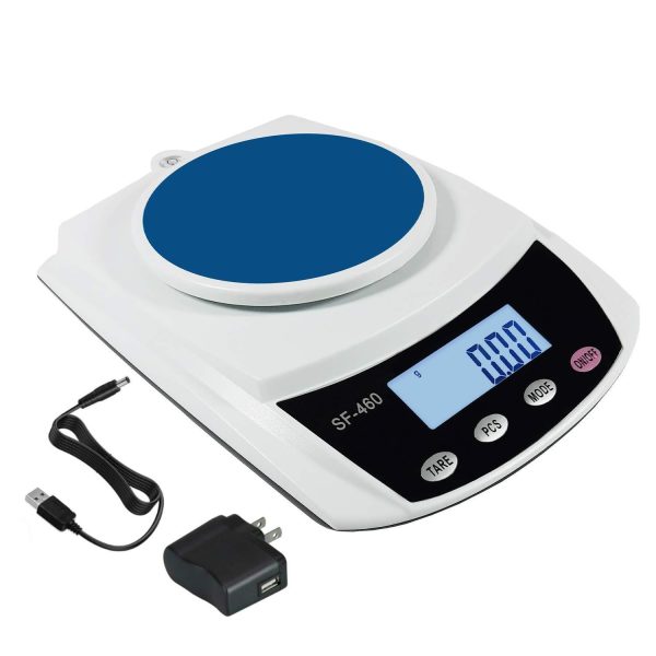Ounce Carat and Gram Scale 0.01g Accuracy 600g Capacity Digital Balance Electronic Scale LCD for Science Lab   USB Charger and AC DC Adapter Included