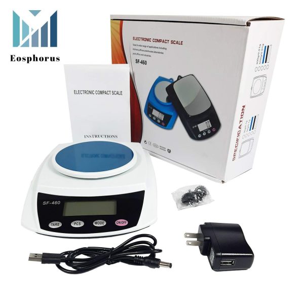 Ounce Carat and Gram Scale 0.01g Accuracy 600g Capacity Digital Balance Electronic Scale LCD for Science Lab   USB Charger and AC DC Adapter Included - Image 7