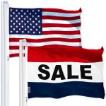 G128 Combo Pack: USA American Flag 3x5 Ft 150D Printed Stars & Sale Flag 3x5 Ft 150D Printed