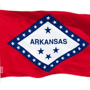 G128 Arkansas State Flag | 3x5 feet | Printed 150D Indoor/Outdoor, Vibrant Colors, Brass Grommets, Quality Polyester, Much Thicker More Durable Than 100D 75D Polyester