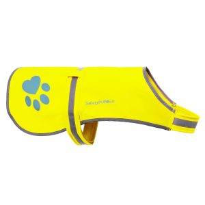 Soft Shell Waterproof Dog Vest. Hi Visibility Reflective Jacket with Light Fleece Lining. Ideal in Cooler Climates. Fluorescent Hi Vis Safety Vest to Protect Your PUP