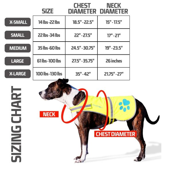 Soft Shell Waterproof Dog Vest. Hi Visibility Reflective Jacket with Light Fleece Lining. Ideal in Cooler Climates. Fluorescent Hi Vis Safety Vest to Protect Your PUP - Image 3