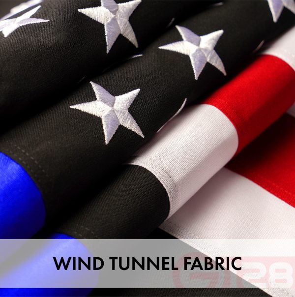 G128 Blue Lives Matter Flag Police Flag 3x5 feet Spun Polyester 220GSM Embroidered, Tough, Durable, Indoor/Outdoor, Vibrant Colors, Brass Grommet - Image 6