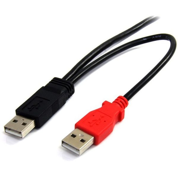 StarTech.com 1ft USB Y Cable for External Hard Drive - Image 2