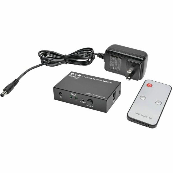 Eaton Tripp Lite Series 2-Port HDMI Switch with Remote Control - 4K @ 60 Hz, 4:4:4, HDR, 3D, HDCP 2.2, EDID - Image 4