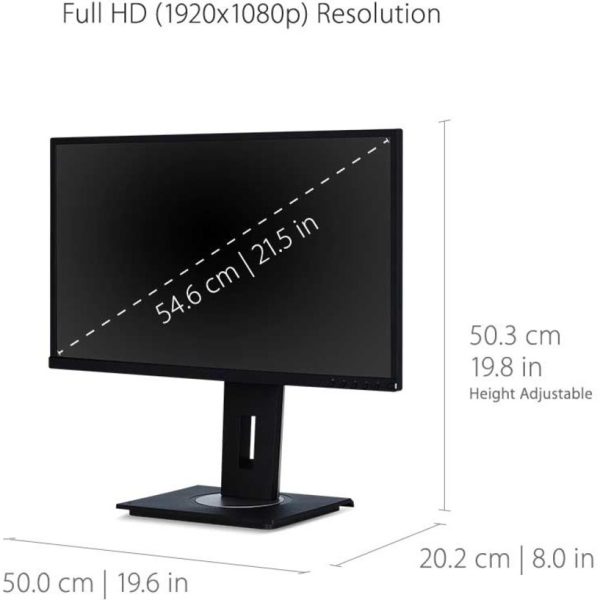 ViewSonic VG2248 22 Inch IPS 1080p Ergonomic Monitor with HDMI DisplayPort USB and 40 Degree Tilt for Home and Office - Image 4