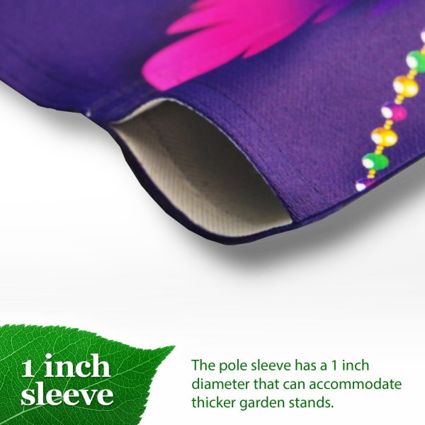 G128 Garden Flag Mardi Gras Masquerade Mask 12"x18" Blockout Fabric - Image 4