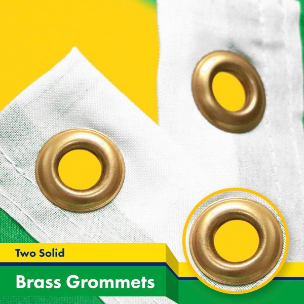 Brazil Brazilian Flag 3x5 Ft 3-Pack 150D Printed Polyester By G128 - Image 2