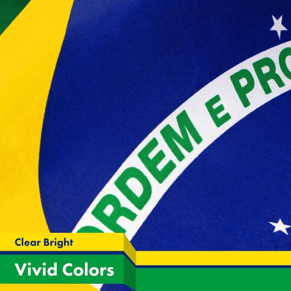 Brazil Brazilian Flag 3x5 Ft 3-Pack 150D Printed Polyester By G128 - Image 3
