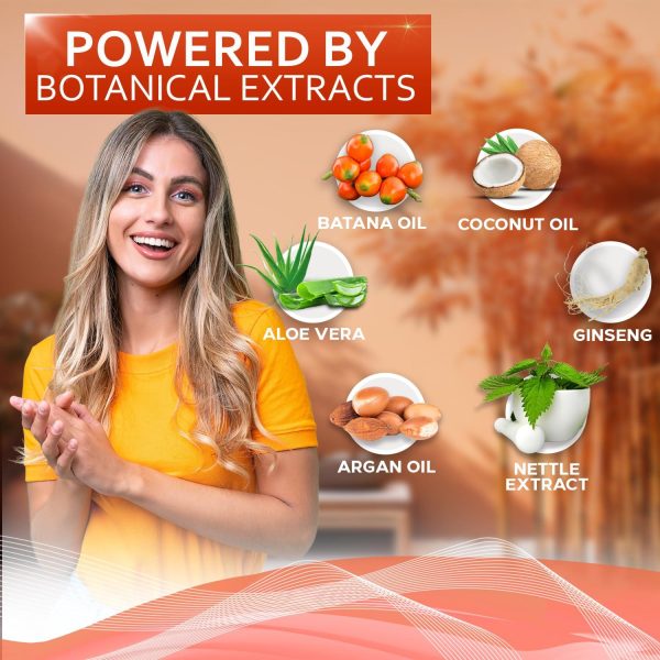 Batana Oil Shampoo and Conditioner Set   Thickening Hair Products for Women and Men   For Strengthening and Volumizing Fine and Thinning Hair   Sulfate Free with Biotin and Keratin for a Fuller Look - Image 4