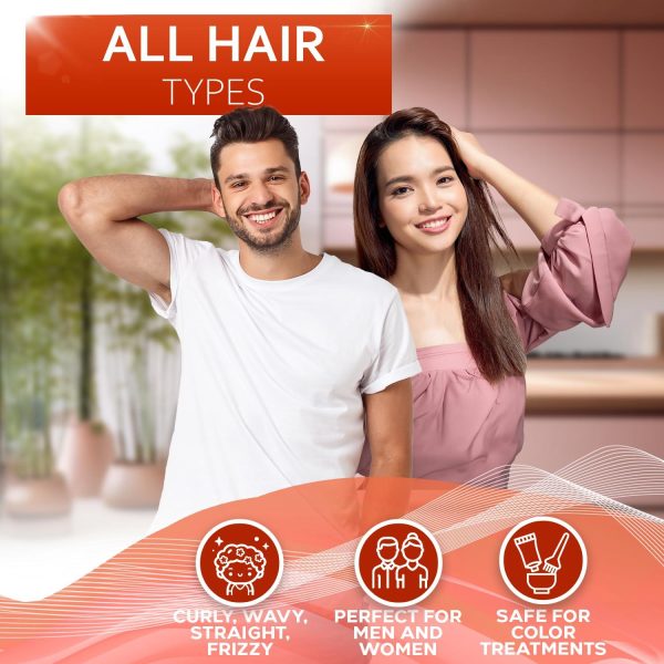 Batana Oil Shampoo and Conditioner Set   Thickening Hair Products for Women and Men   For Strengthening and Volumizing Fine and Thinning Hair   Sulfate Free with Biotin and Keratin for a Fuller Look - Image 6